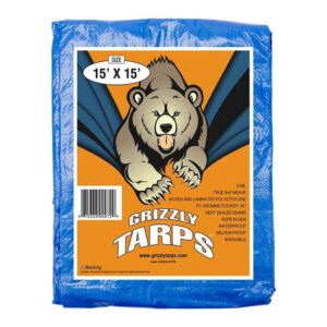 Grizzly Tarps by B-Air 15' x 15' Heavy Duty Poly Tarp