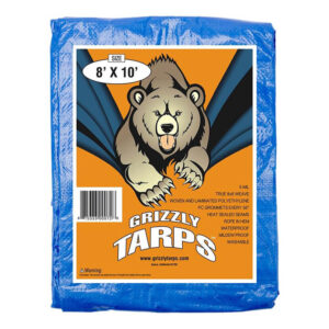 Grizzly Tarps by B-Air 8' x 10' Heavy Duty Poly Tarp